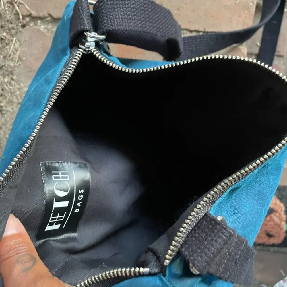 FETCH BAGS Canada WAXED CANVAS vy Blue Minimalist Crossbody PURSE Bag